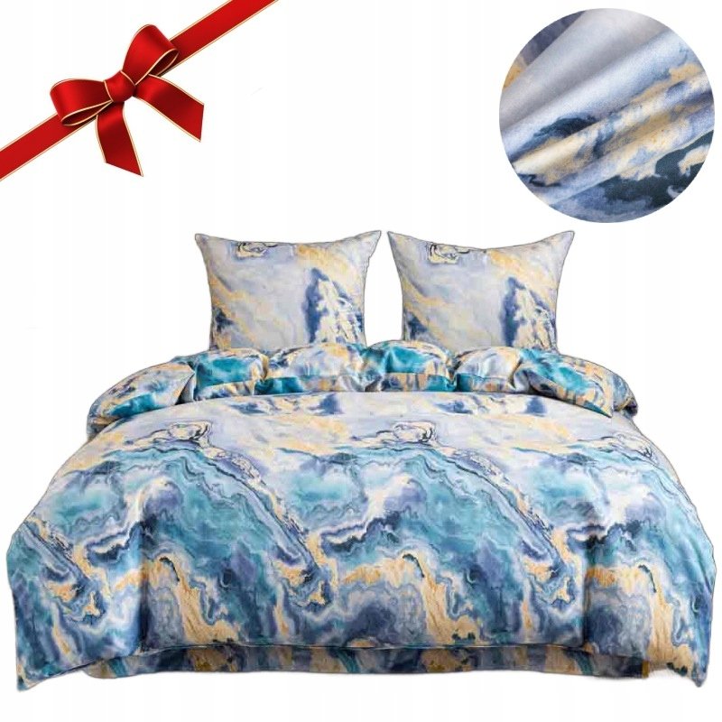 Pościel 160x200 bawełna satynowa dwustronna Cotton World gruba 3 części