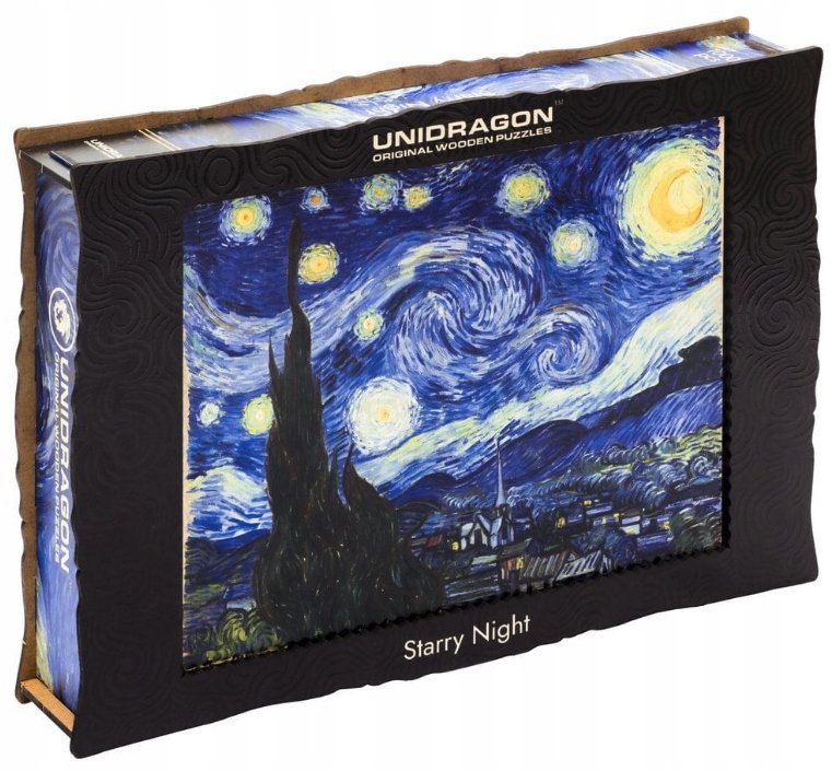 PUZZLE DREWNIANE DLA DOROSŁYCH GWIAŹDZISTA NOC VAN GOGH 1000 ELEMENTÓW