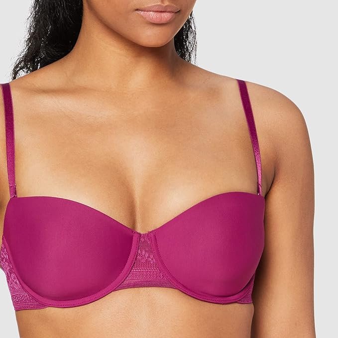 Biustonosz usztywniany bardotka Sloggi Zero Lace WDP [rozmiar: 70C, kolor: fioletowy]