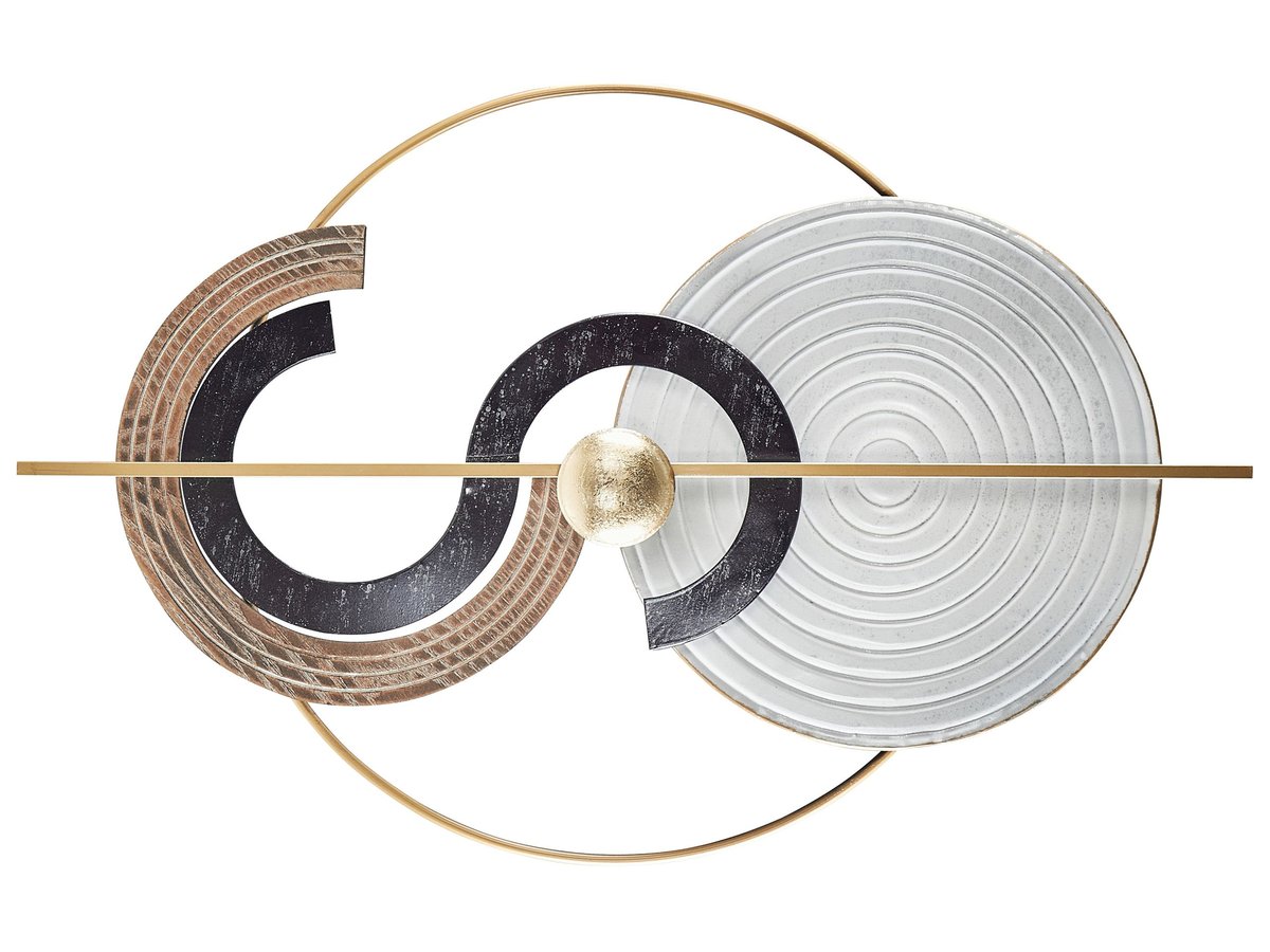 Dekoracja ścienna BRAGA Metal Kolorowy 55 cm