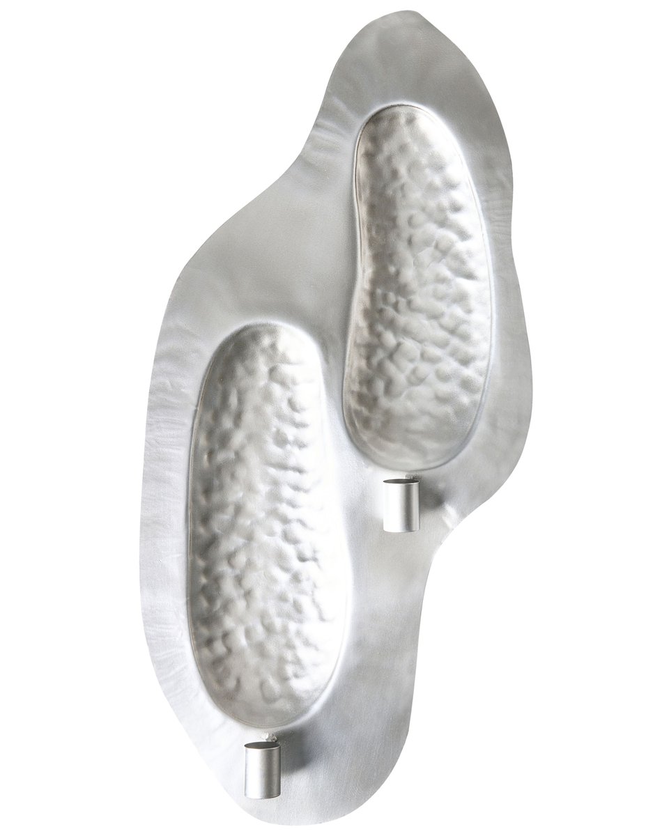 Świecznik PENICHE Metal 60 cm Srebrny