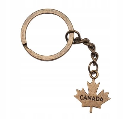 Nowy brelok, przywieszka, wisiorek - listek, liść klonowy Kanada, Canada
