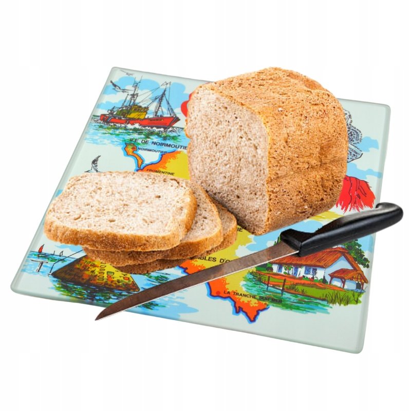 Deska do krojenia szklana 20x20 cm wzór 4
