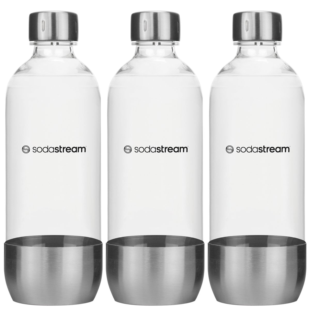 3x Butelka do saturatora SodaStream 1L Stalowa