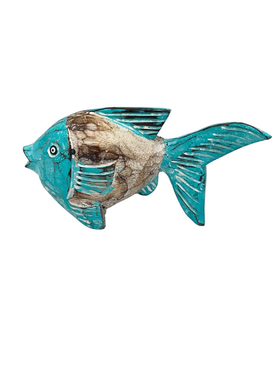Ryba Figurka drewniana Rybka Dekoracja Ozdoba Wnętrz Prezent Marynistyczny