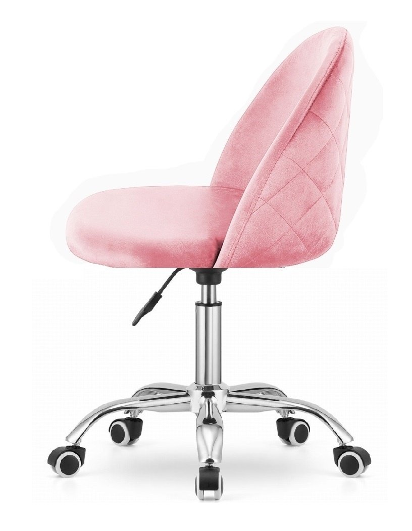 Krzesło obrotowe do biurka GLORIA OFFICE PINK VELVET