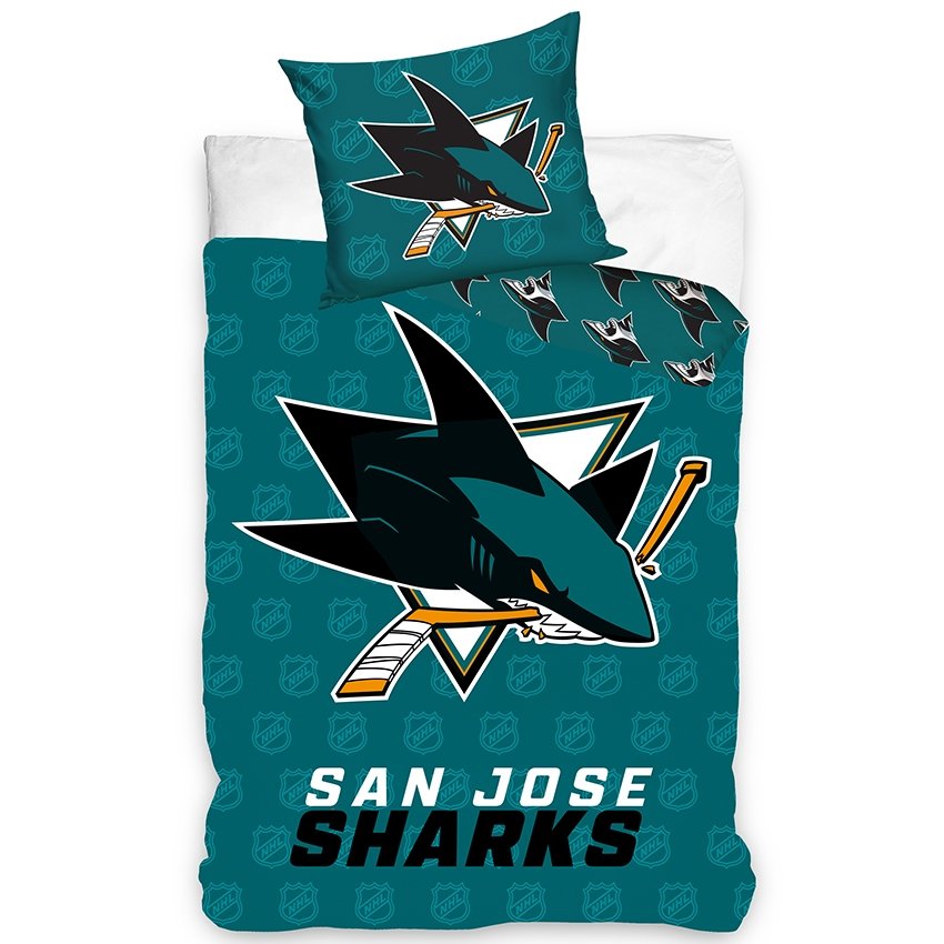 Komplet Pościeli NHL San Jose Sharks 135 x 200 cm