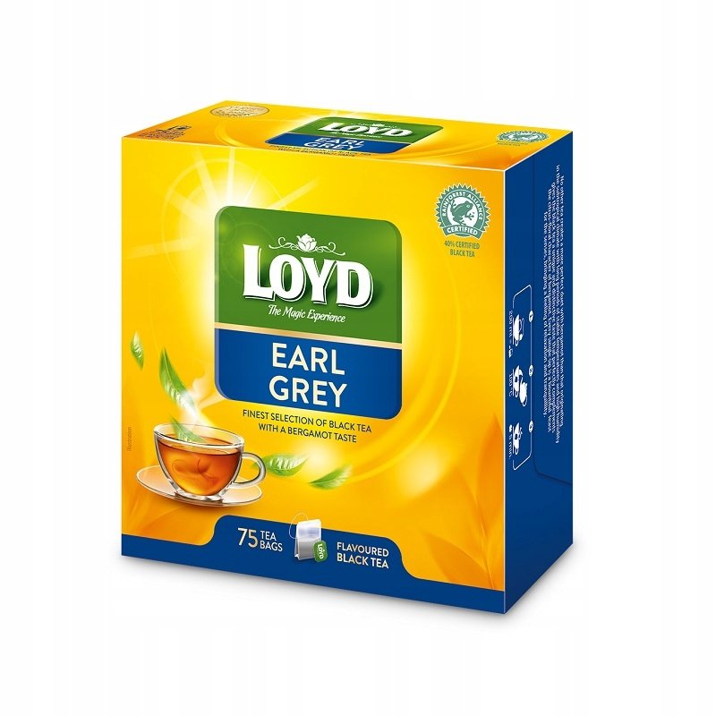 Herbata LOYD Earl Grey Sense ekspresowa 75 szt