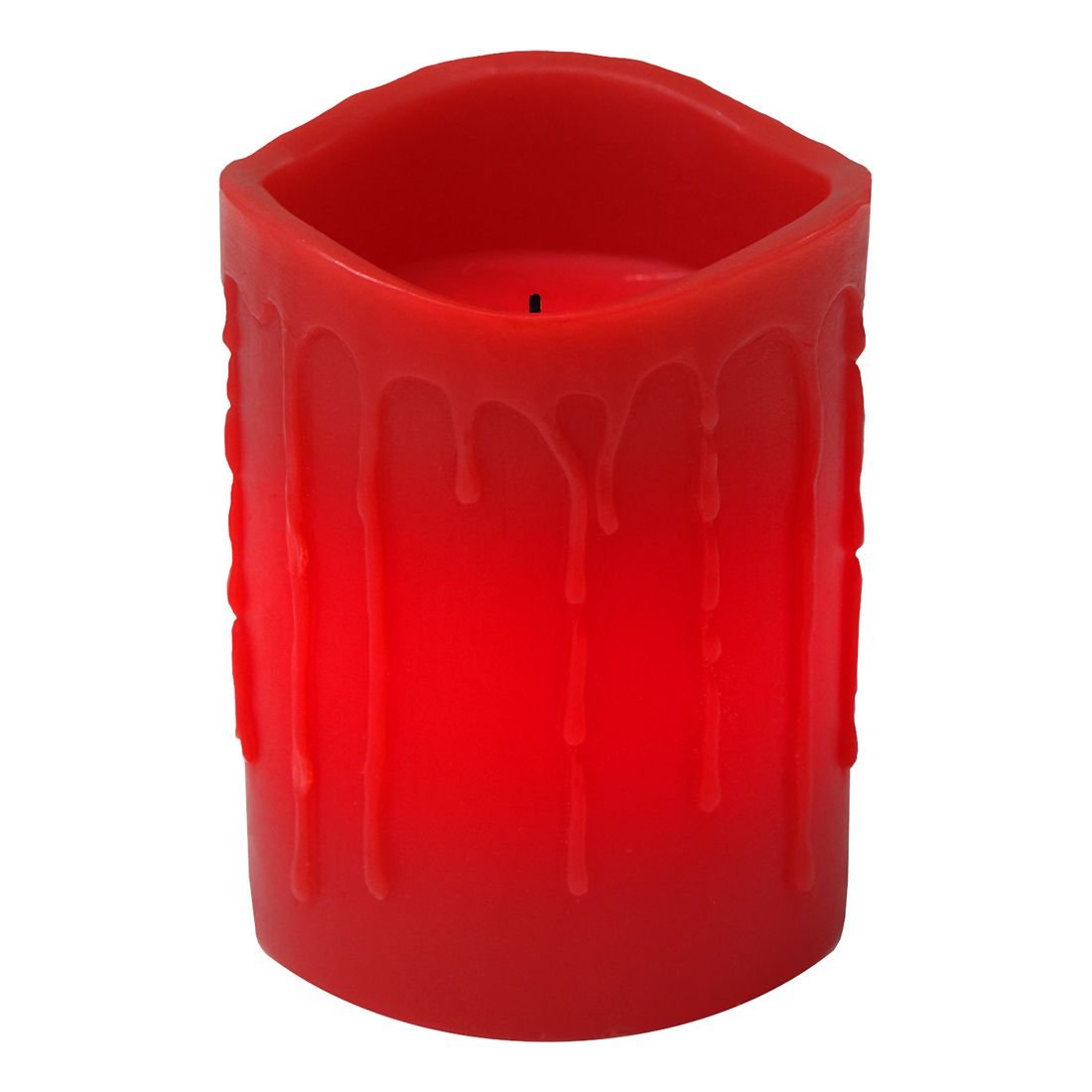 Świeca LED woskowa DRIP czerwona 10cm