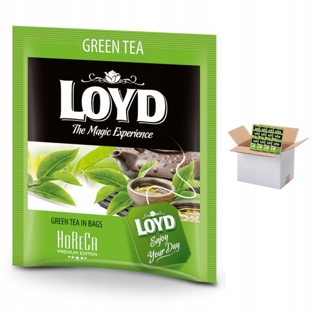 Herbata LOYD Green zielona herbata ekspresowa kopertowana 500szt horeca