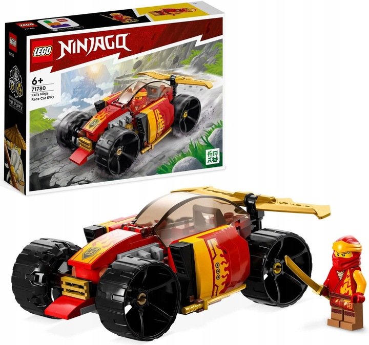 LEGO Ninjago - Samochód wyścigowy czerwony Bolid ninja Kaia EVO ZESTAW LEGO PREZENT DLA CHŁOPCA DZIECI