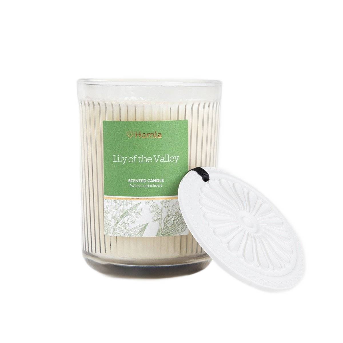 HOMLA Świeca zapachowa z zawieszką BRISE Lily of the Valley 230 g