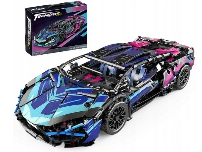 ZESTAW KLOCKÓW KLOCKI SAMOCHÓD SPORTOWY DO ZBUDOWANIA LAMBORGHINI 1280 EL. (7604_1280)