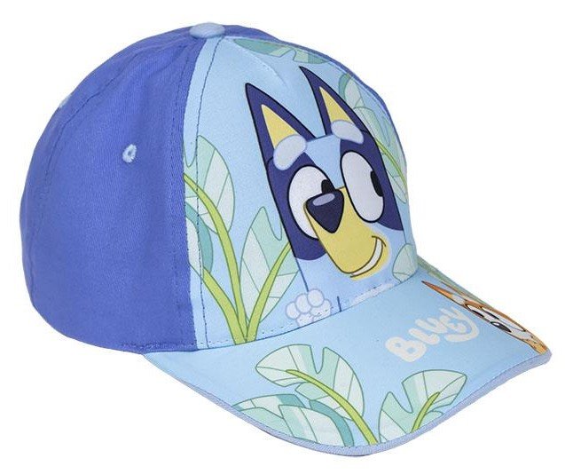 Czapka z daszkiem, dla chłopca, Bluey, niebieska, bawełna, poliester, rozmiar obwód 51 cm, regulowana