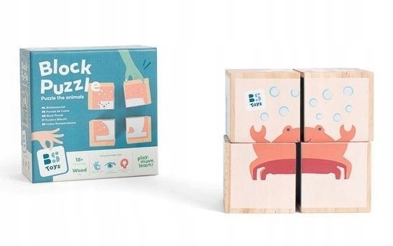 DREWNIANE KLOCKI ZWIERZĘTA ARKTYKI, BS TOYS