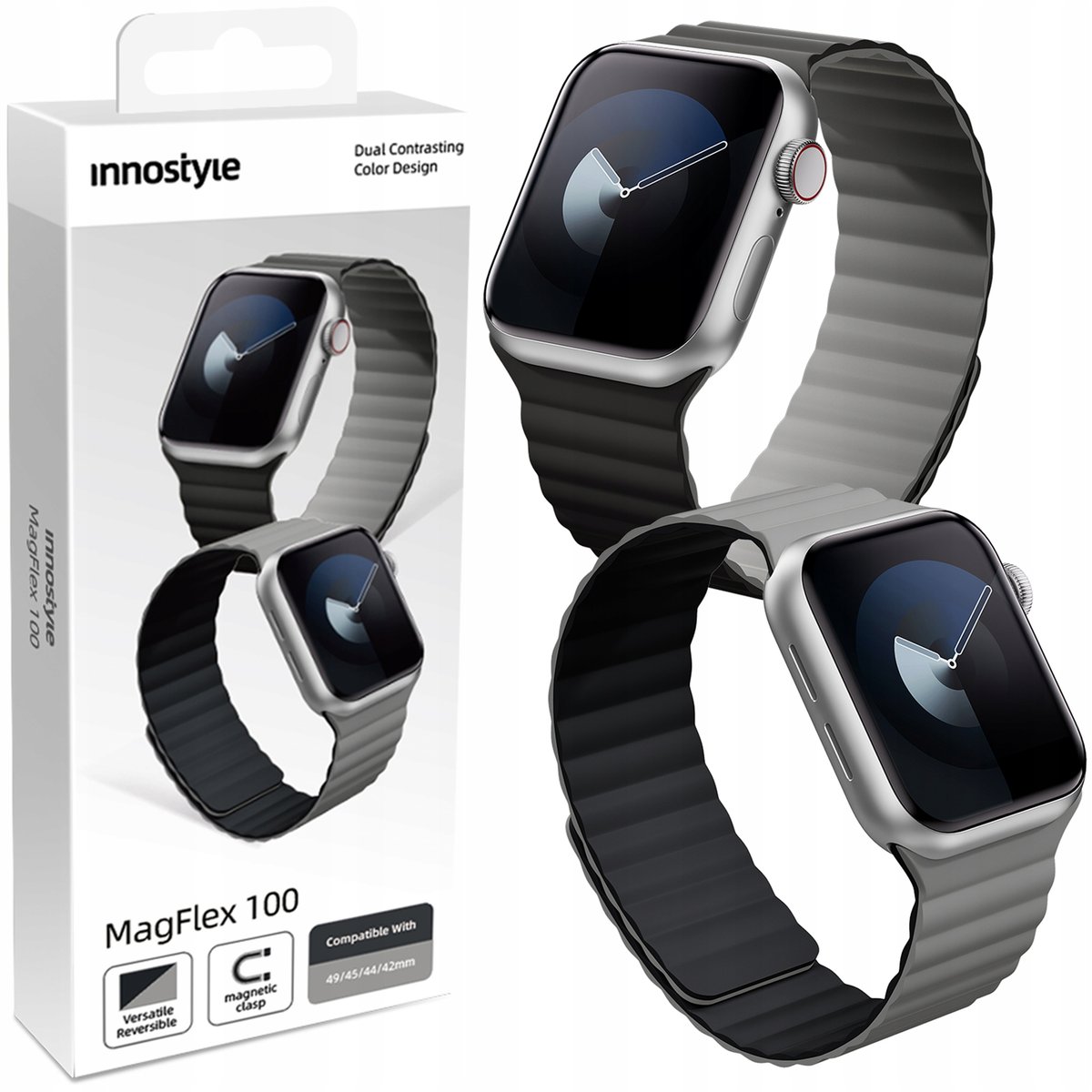 INNOSTYLE PASEK DO APPLE WATCH ULTRA 42 44 45 49 MM WODOODPORNY MAGNETYCZNY