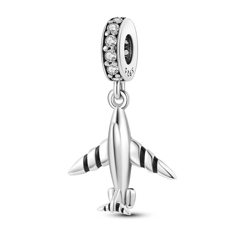 Zawieszka Charms SREBRO 925 Koralik do PANDORA Samolot