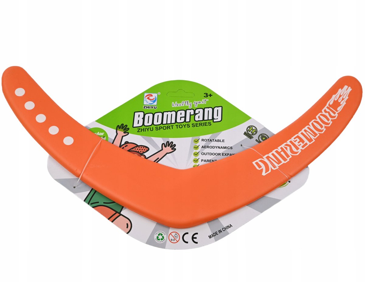 DUŻY BUMERANG LATAJĄCY DYSK DO RZUCANIA BOOMERANG MIĘKKI BEZPIECZNY