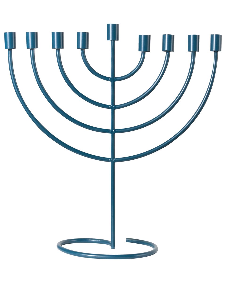 Świecznik AMORA Metal 50 cm Niebieski