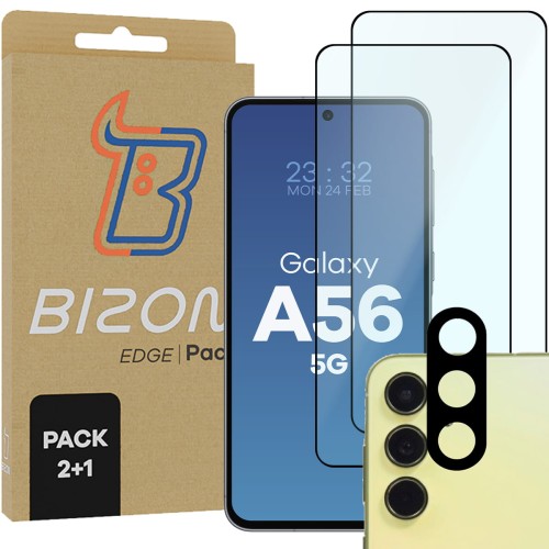 Bizon 2x Szkło + szybka na aparat Edge 2 Pack do Galaxy A56 5G