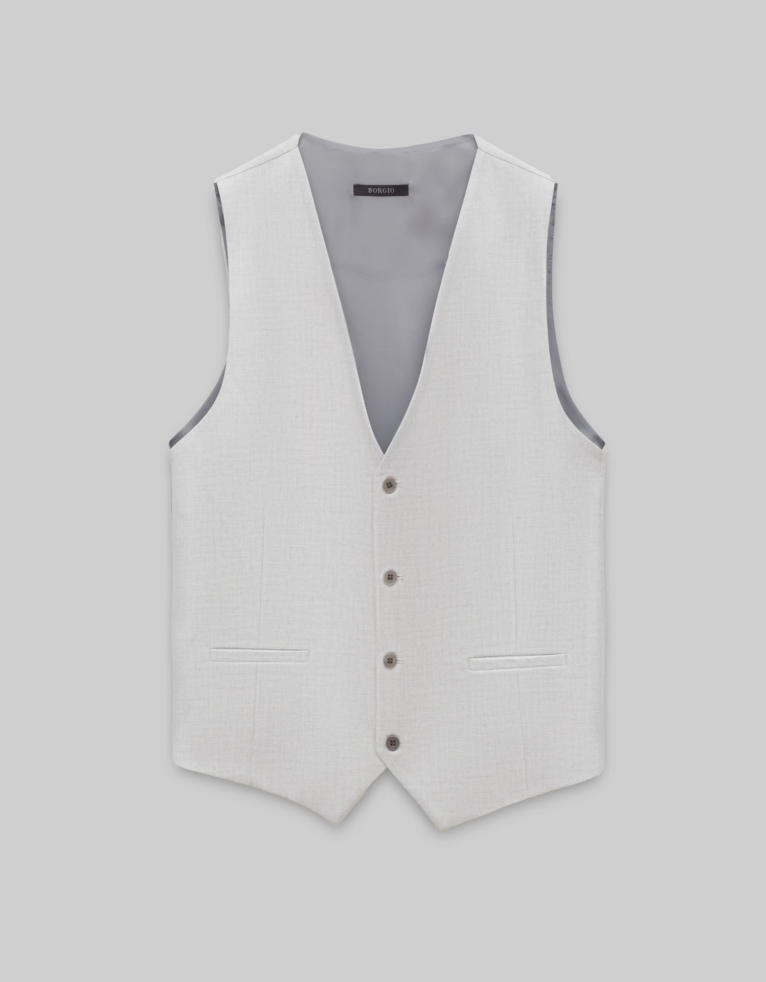 kamizelka do zestawu erve 02 szary slim fit