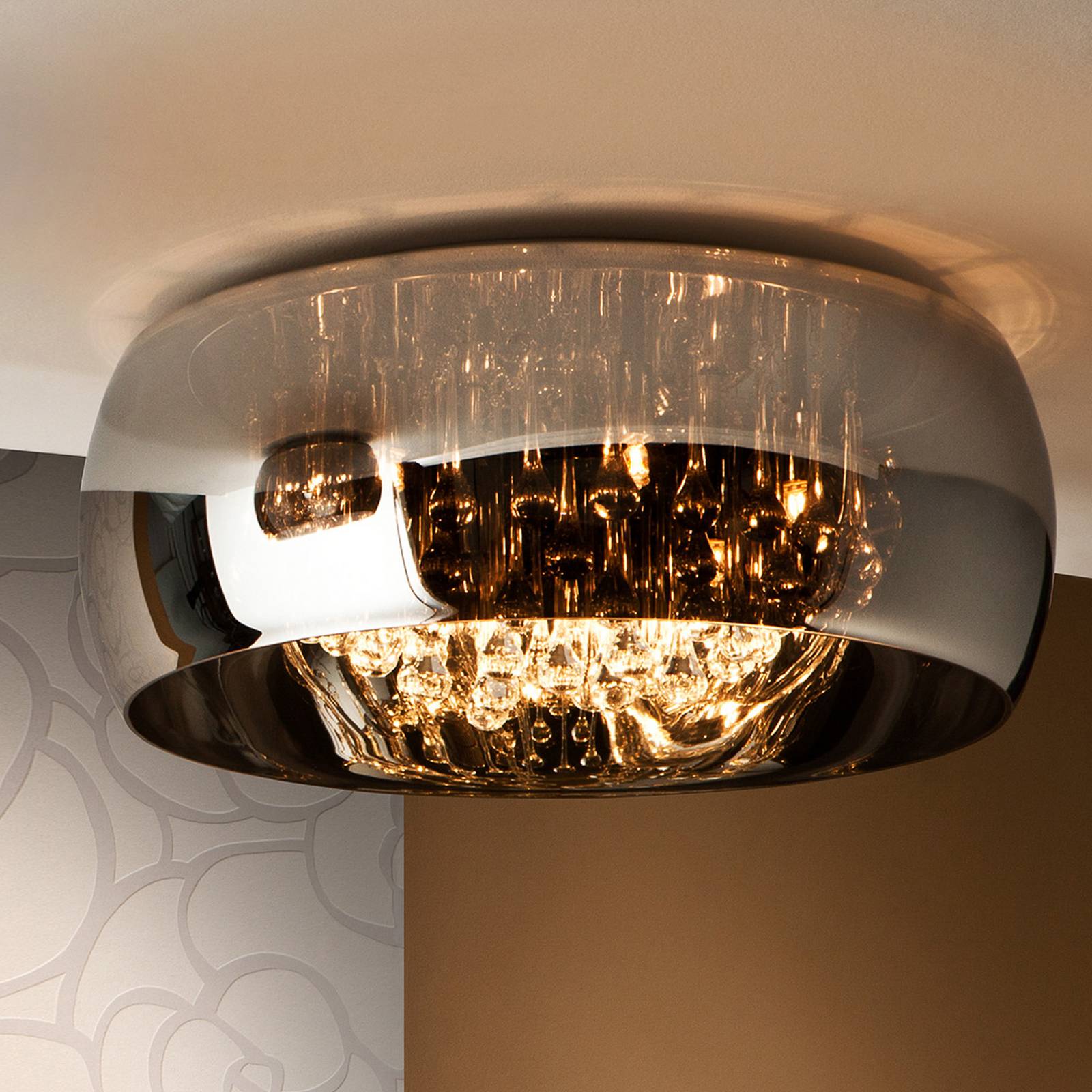 Schuller Valencia Lampa sufitowa LED Argos, możliwość ściemniania, chromowy / srebrny, salon / jadalnia, metal, nowoczesny