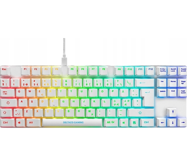 Deltaco GAM-111-W-UK Outemu Red Biały