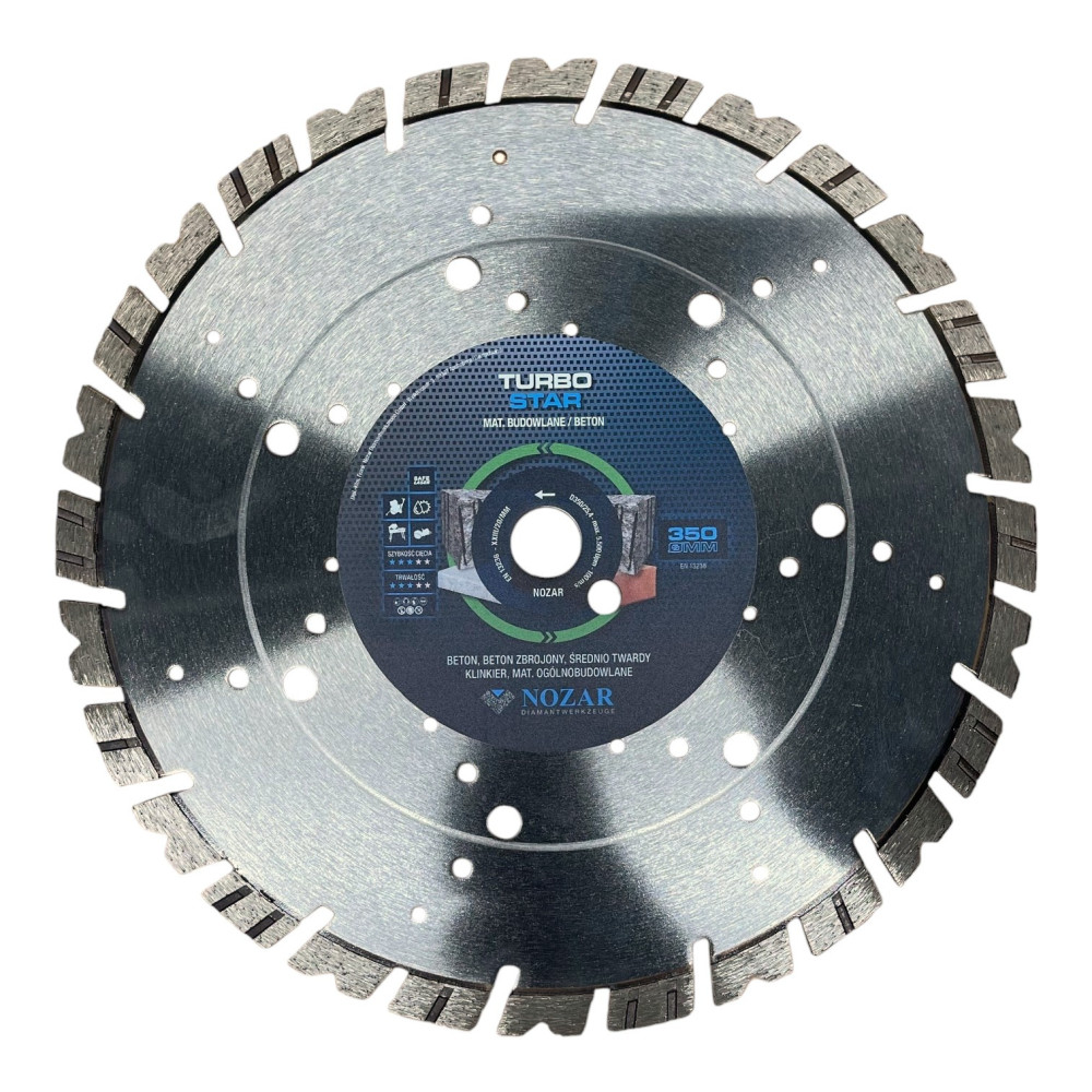 TARCZA DIAMENTOWA NOZAR TURBO STAR 350mm Nozar