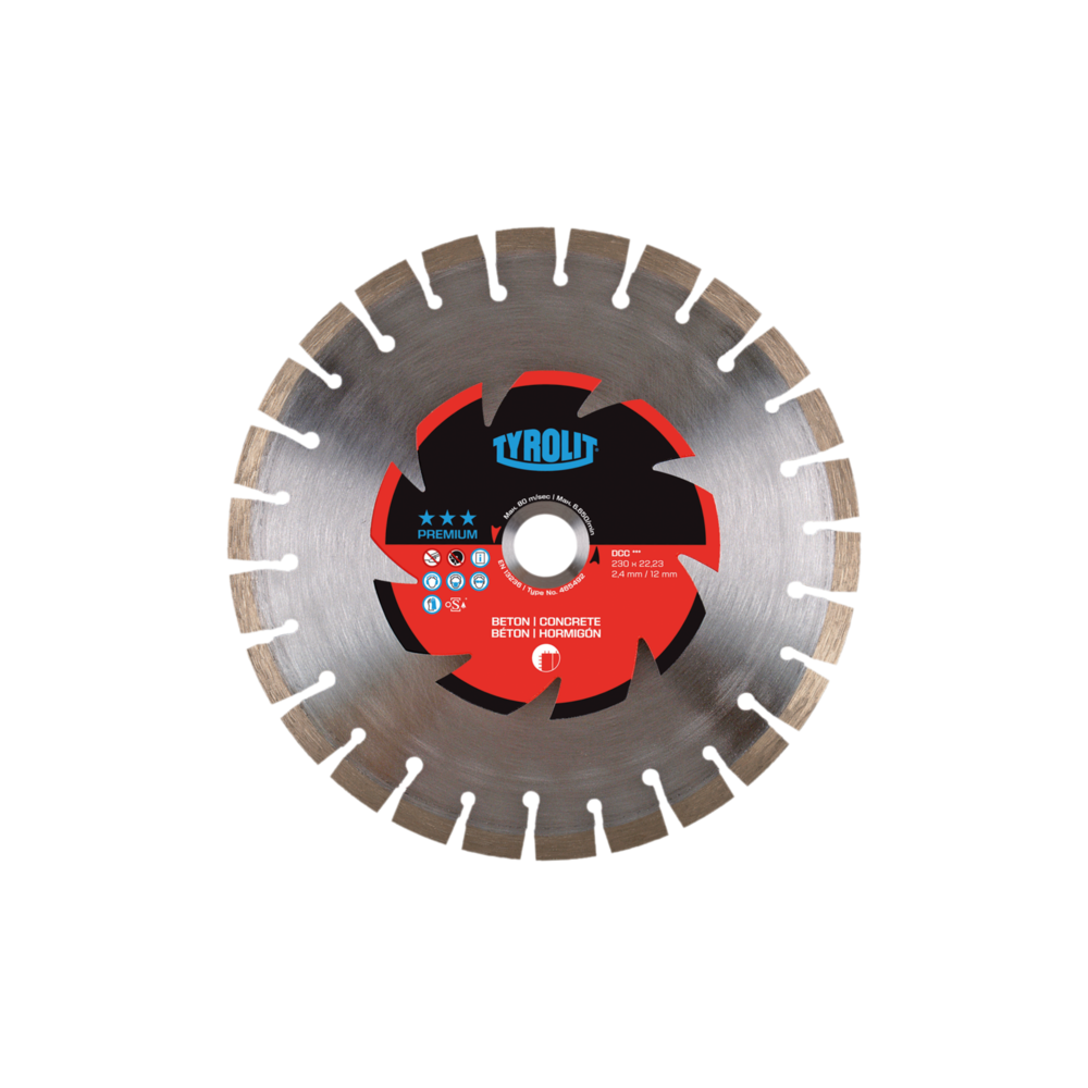 Tarcza diamentowa TYROLIT PREMIUM DCC 300 X 2,6 MM, 22,23MM Tyrolit