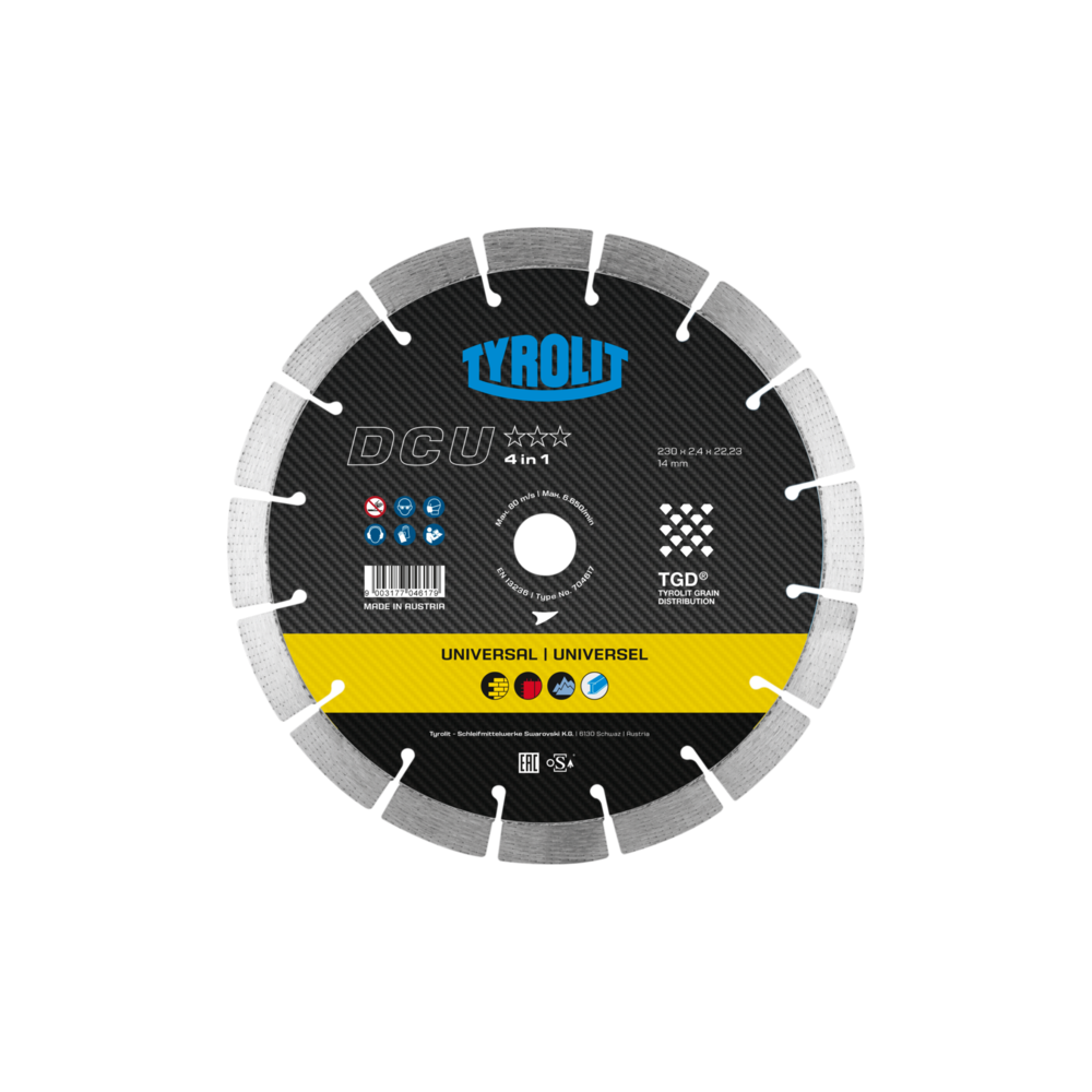 Tarcza diamentowa TYROLIT PREMIUM DCU 4IN1 350 X 3,2 MM X 22,23 MM Tyrolit