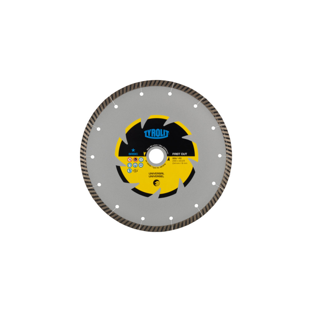 Tarcza diamentowa TYROLIT BASIC DCU-FC 230 X 2,4 MM Tyrolit