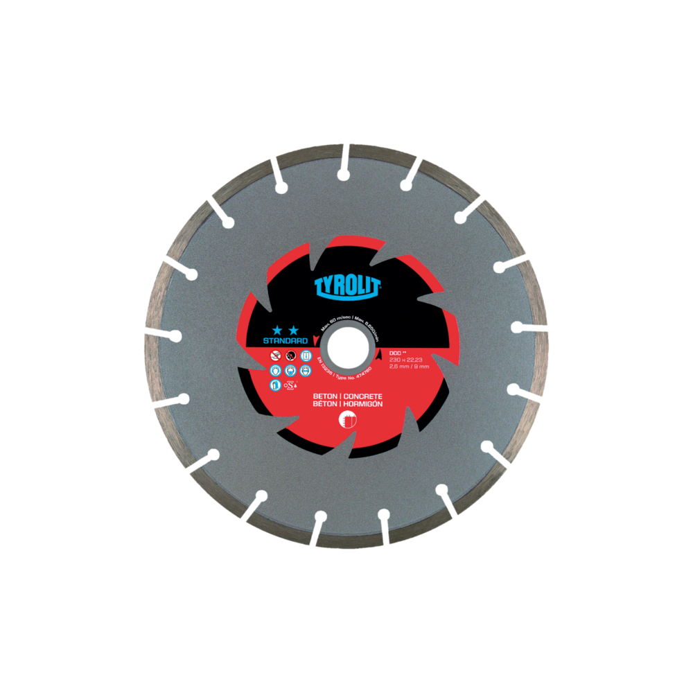 Tarcza diamentowa TYROLIT STANDARD DCC 300 X 2,6 MM, 25,4 MM Tyrolit