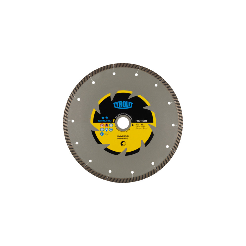 Tarcza diamentowa TYROLIT STANDARD DCU-FC 230 X 2,4 MM Tyrolit