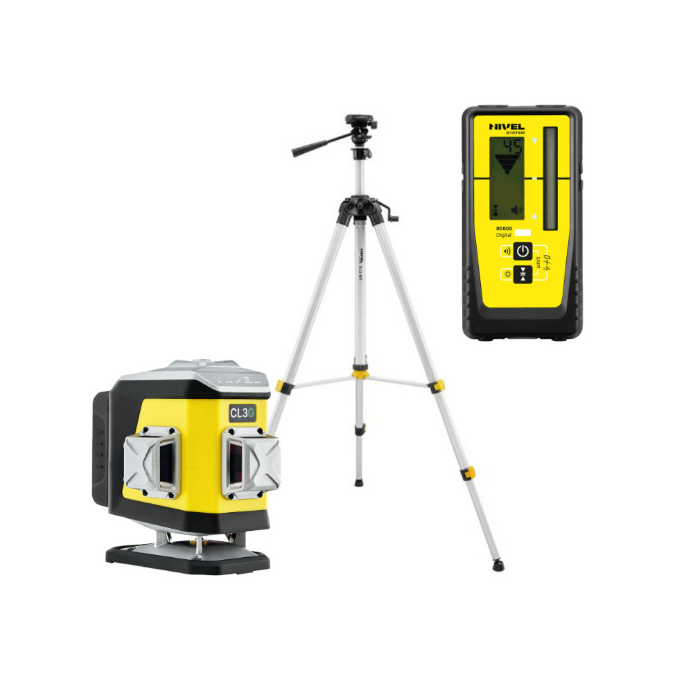 ZESTAW Laser krzyżowy Nivel System CL3G zielony + statyw SJJM1EX + czujnik RD800 Nivel System