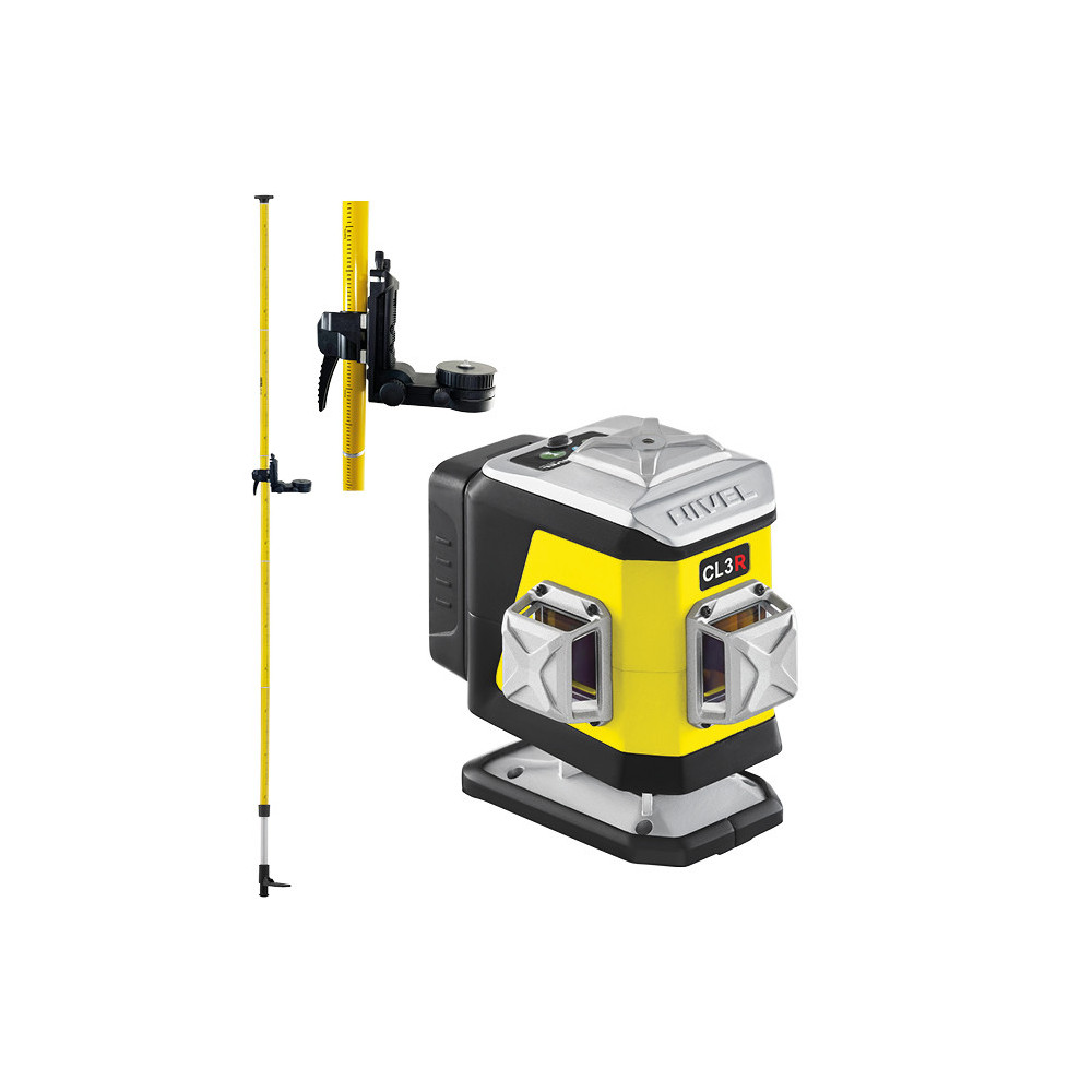 ZESTAW Laser krzyżowy Nivel System CL3R czerwony + tyczka LP36 Nivel System