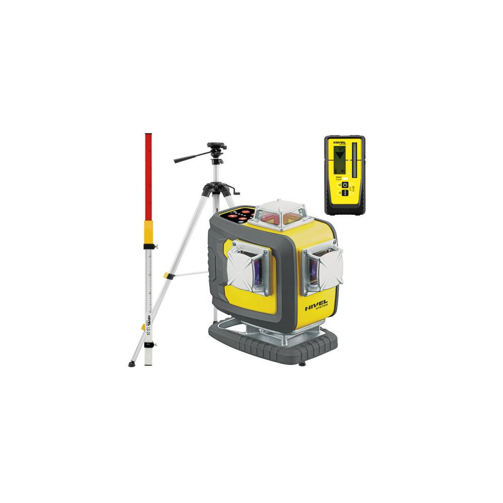 ZESTAW Laser krzyżowy Nivel System CL4D-R czerwony + statyw SJJM1EX + odbiornik RD800 + łata LS24 Nivel System