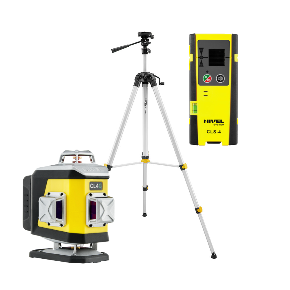 ZESTAW Laser krzyżowy Nivel System CL4G zielony + statyw SJJM1EX + czujnik CLS4 Nivel System