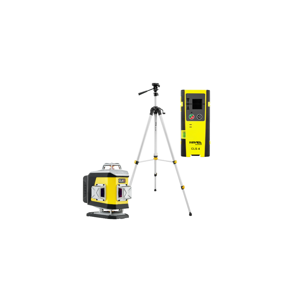ZESTAW Laser krzyżowy Nivel System CL4R czerwony + statyw SJJM1EX + czujnik CLS4 Nivel System