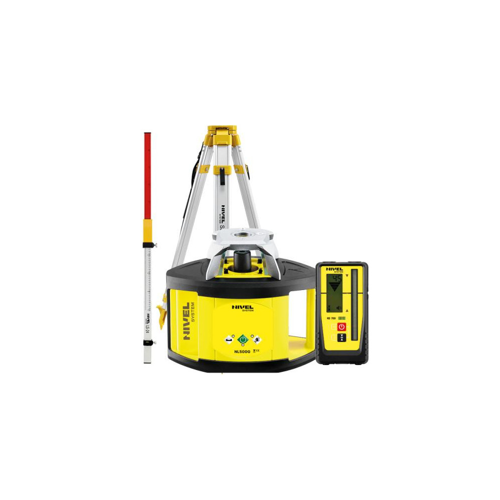 ZESTAW Niwelator laserowy rotacyjny Nivel System NL500G DIGITAL + statyw SJJ1 + łata LS-24 Nivel System