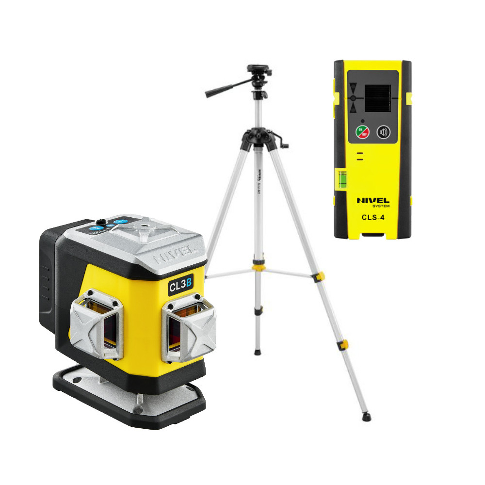 ZESTAW Laser krzyżowy Nivel System CL3B niebieski + statyw SJJM1EX + czujnik CLS4 Nivel System