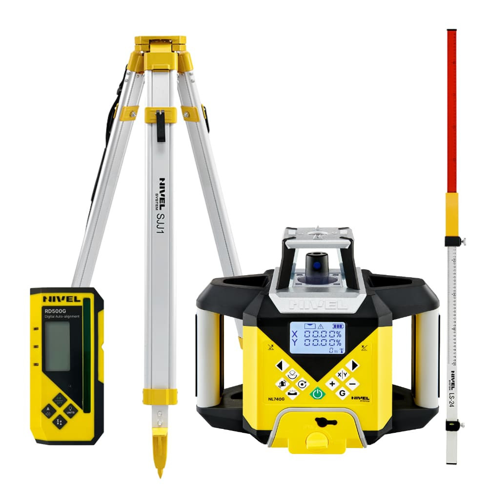 Niwelator laserowy Nivel System NL740G DIGITAL - ZESTAW statyw SJJ1 łata LS24 Nivel System