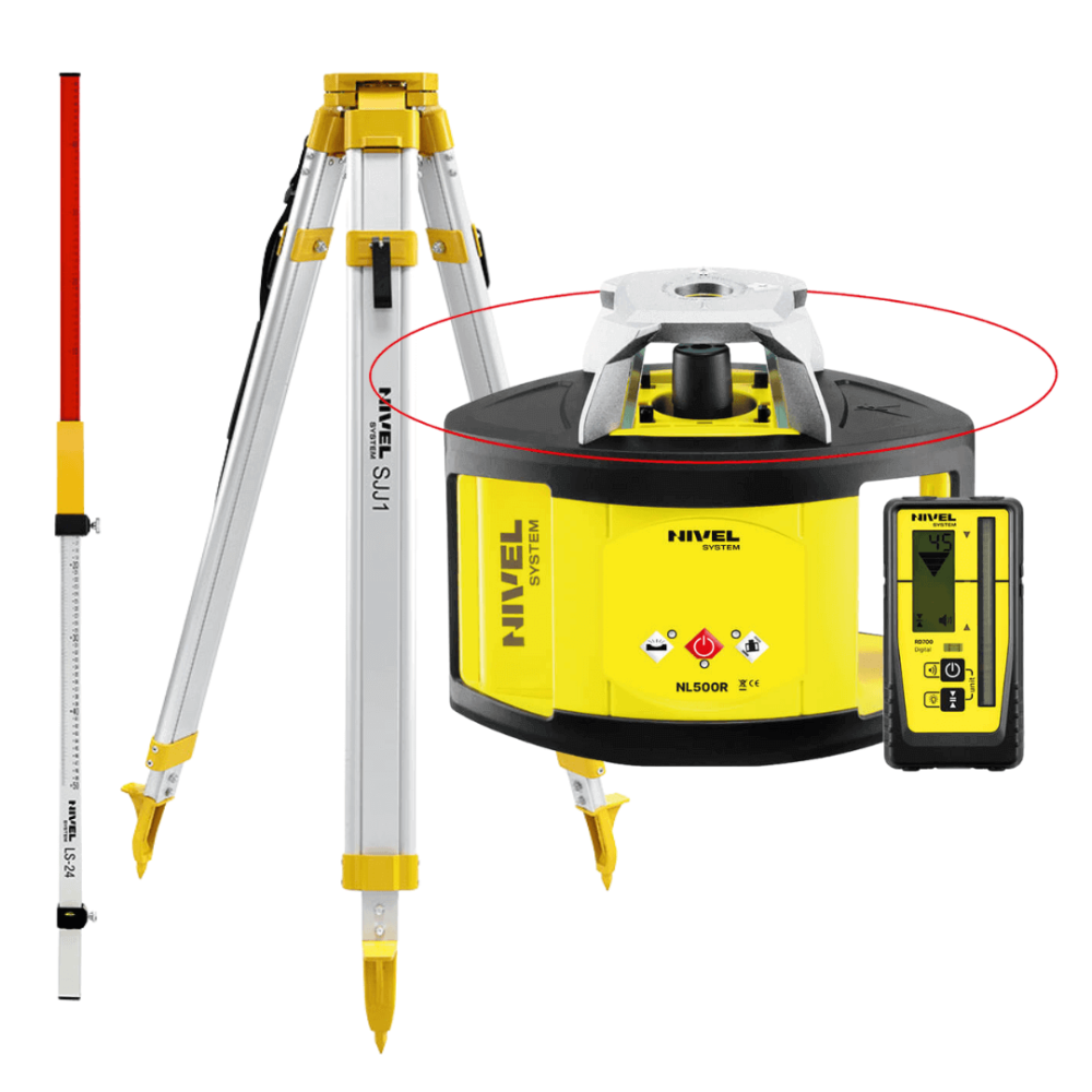 Niwelator laserowy Nivel System NL500R DIGITAL - ZESTAW łata LS-24 + statyw SJJ1 Nivel System