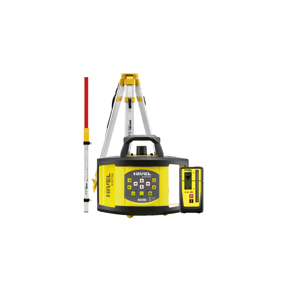 Niwelator laserowy Nivel System NL520G DIGITAL - ZESTAW łata LS-24 statyw SJJ1 Nivel System