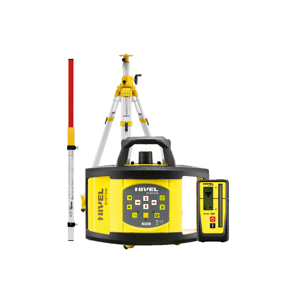 Niwelator laserowy Nivel System NL520R DIGITAL - ZESTAW łata LS-24 statyw SJJ32 Nivel System