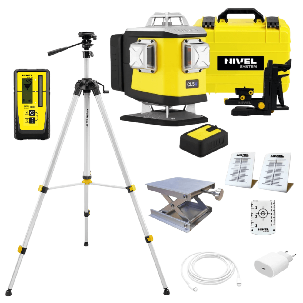 ZESTAW Laser krzyżowy Nivel System CL5V fioletowy + statyw SJJ-M1 EX + czujnik RD800 Nivel System