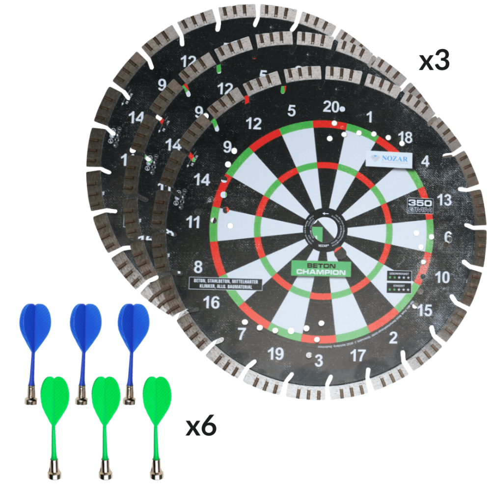 Tarcza diamentowa do kostki brukowej Nozar Beton Champion 350 mm (3 szt.) - zestaw DART Nozar