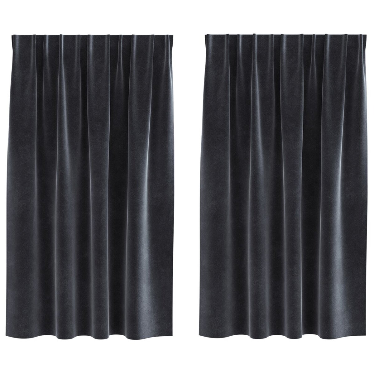 Zasłony vidaXL Ciemnoszare Poliester 140 x 140 cm Zasłony Prostokątne
