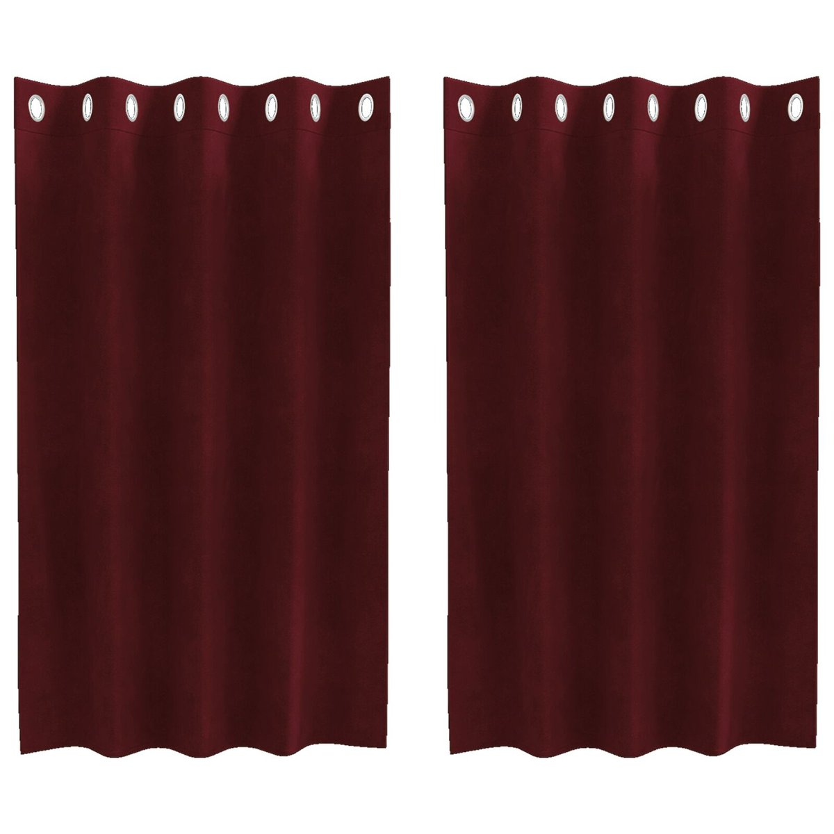 Zasłony vidaXL Wino czerwone Poliester 140 x 140 cm Oczka