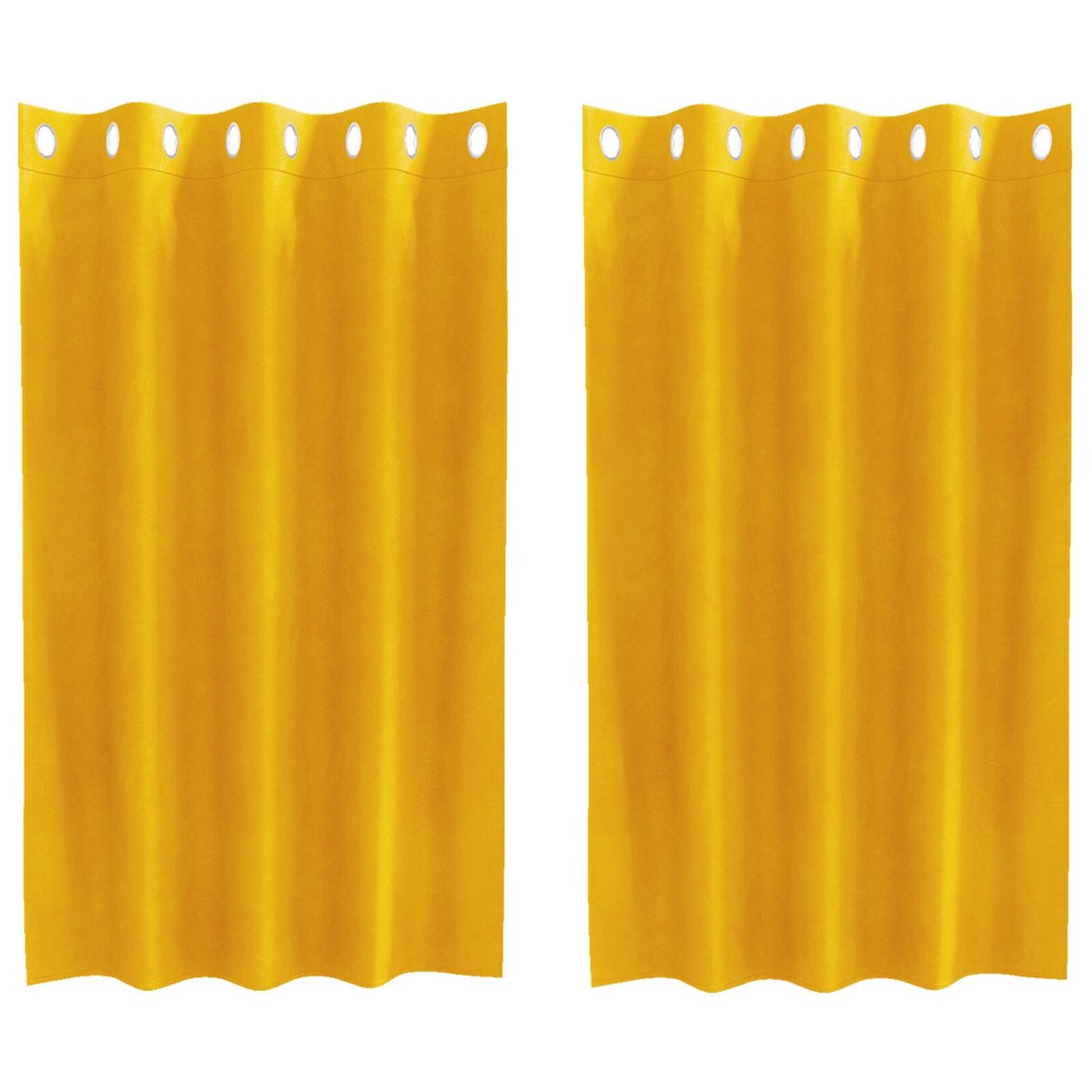 Zasłony vidaXL Musztardowe Poliester 140 x 140 cm