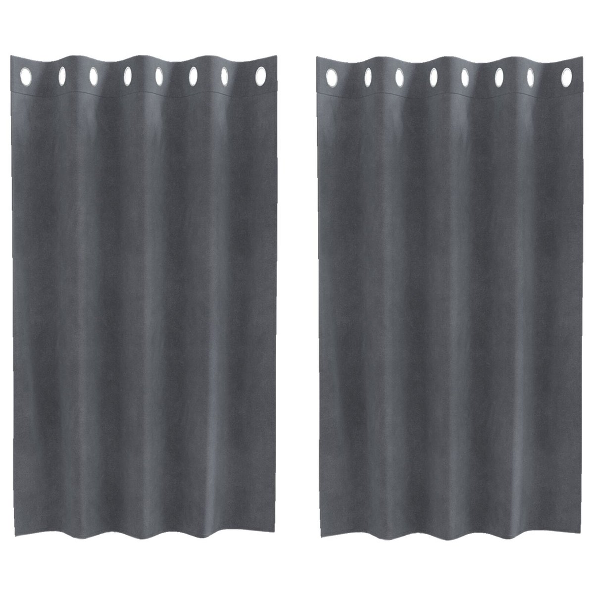 Zasłony vidaXL Superszary Poliester 140 x 140 cm Trwałe
